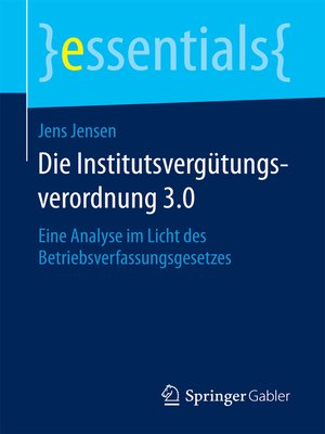 cover image of Die Institutsvergütungsverordnung 3.0